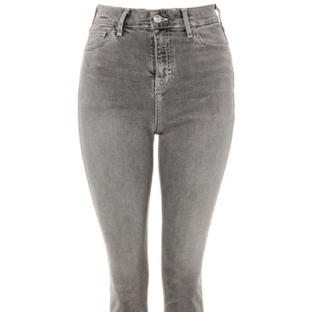 Topshop Moto Gray Jamie High Waisted Skinny Jeans